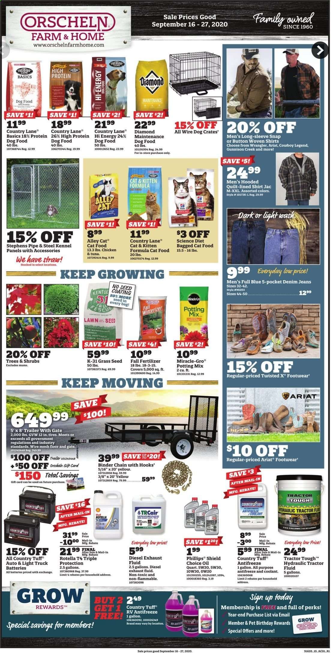 Orscheln Farm and Home Weekly Ad September 16 to September 27