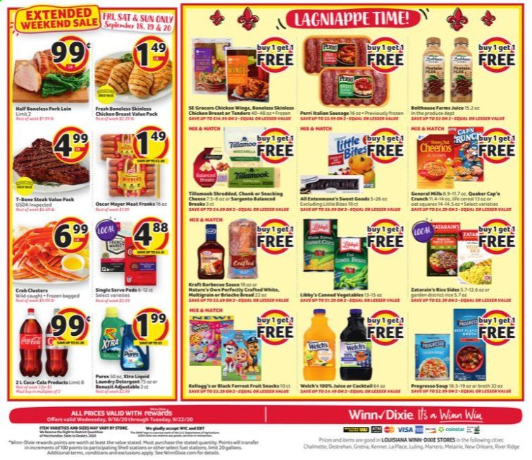 Winn Dixie Weekly Ad September 16 to September 22