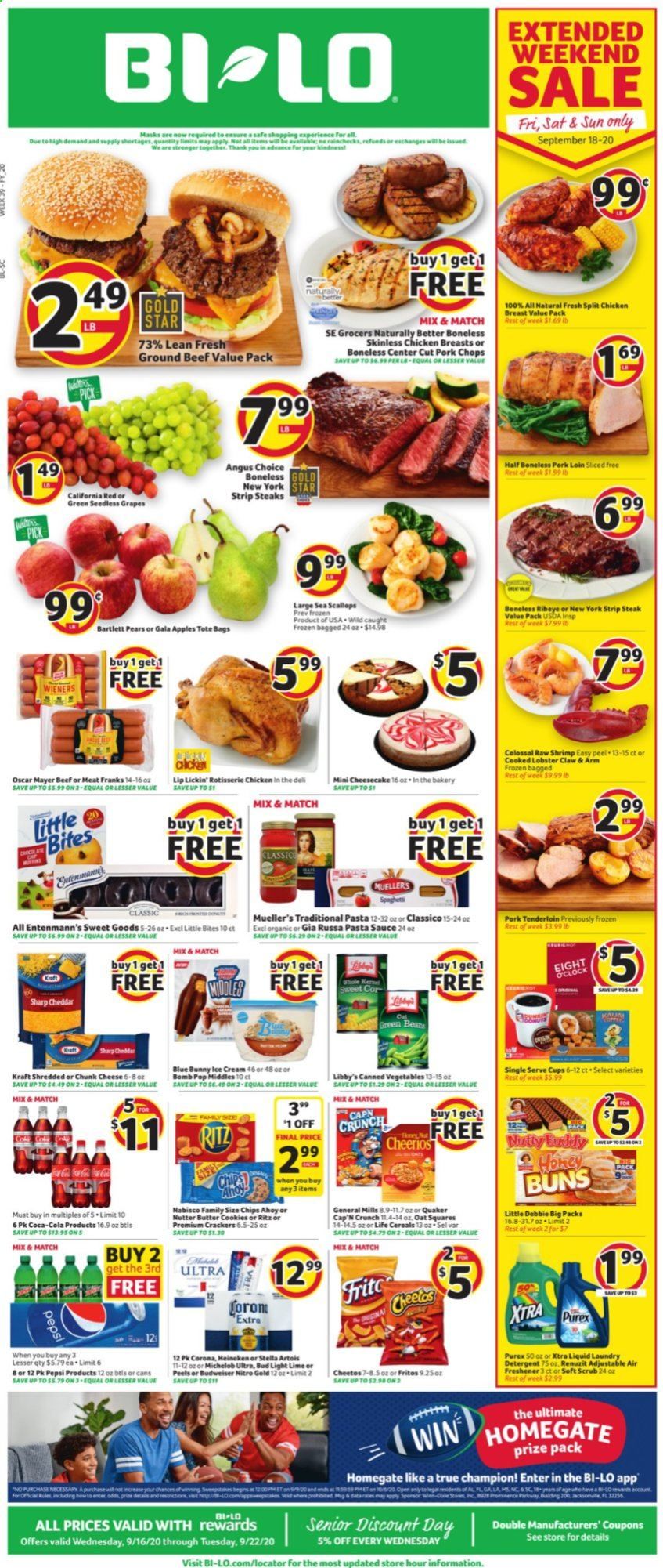 BI-LO Weekly Ad September 16 to September 22
