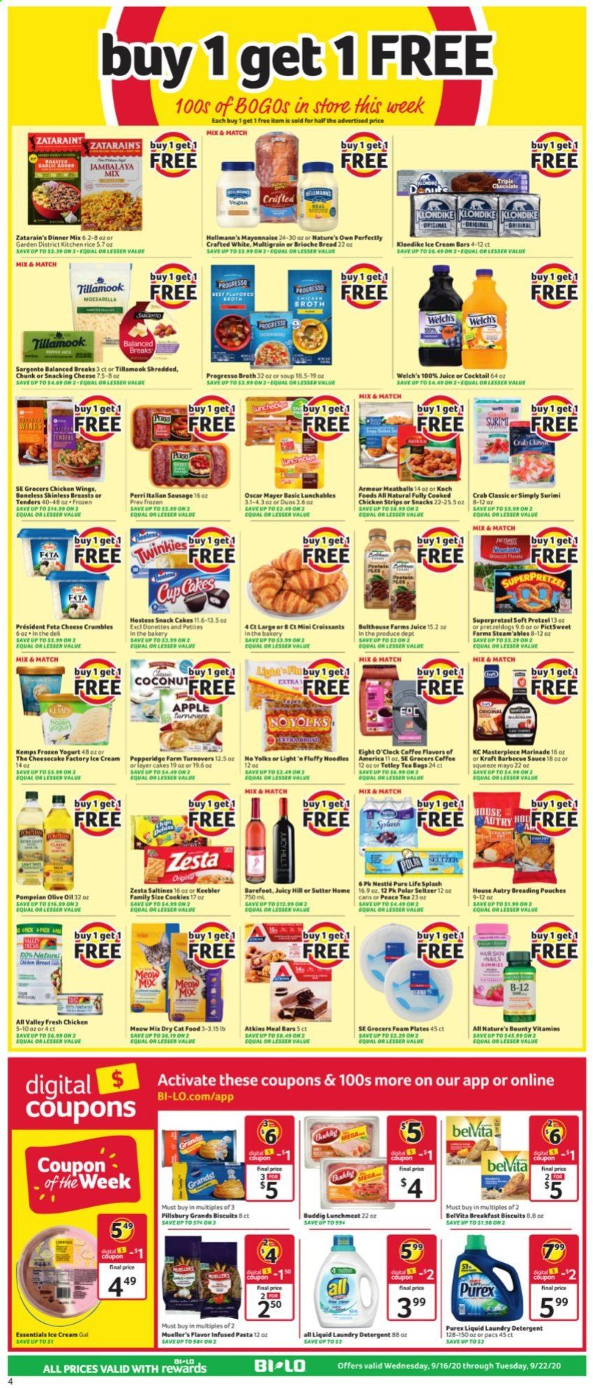 BI-LO Weekly Ad September 16 to September 22