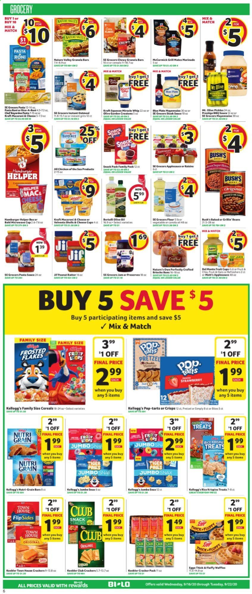 BI-LO Weekly Ad September 16 to September 22