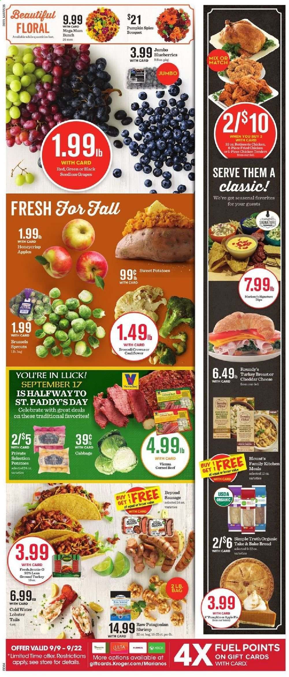 Mariano’s Weekly Ad September 16 to September 22