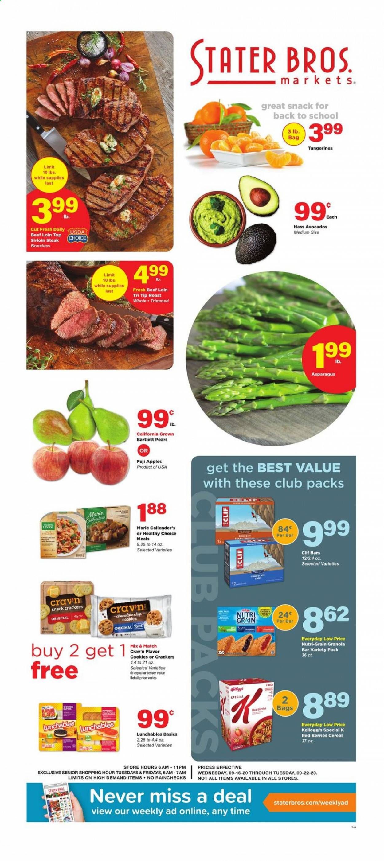 Stater Bros. Weekly Ad September 16 to September 22