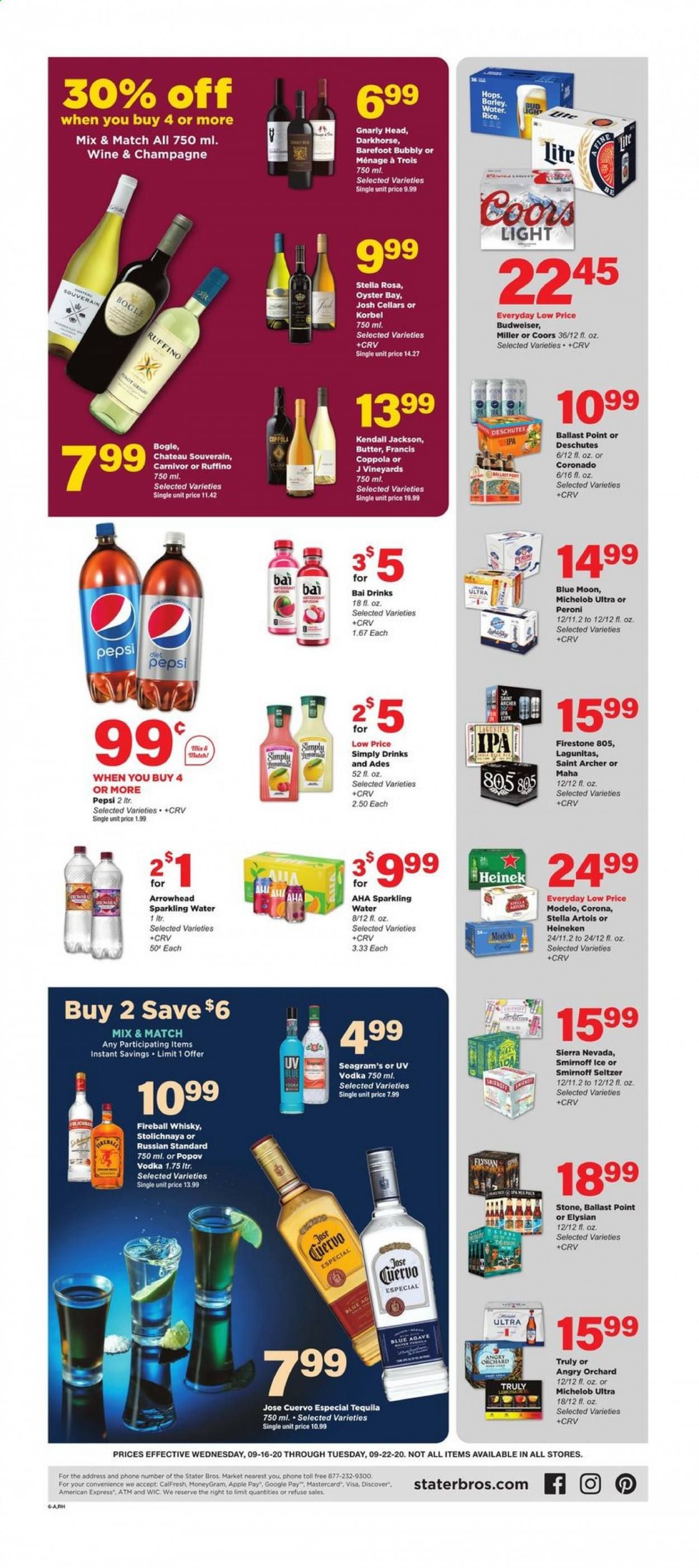 Stater Bros. Weekly Ad September 16 to September 22