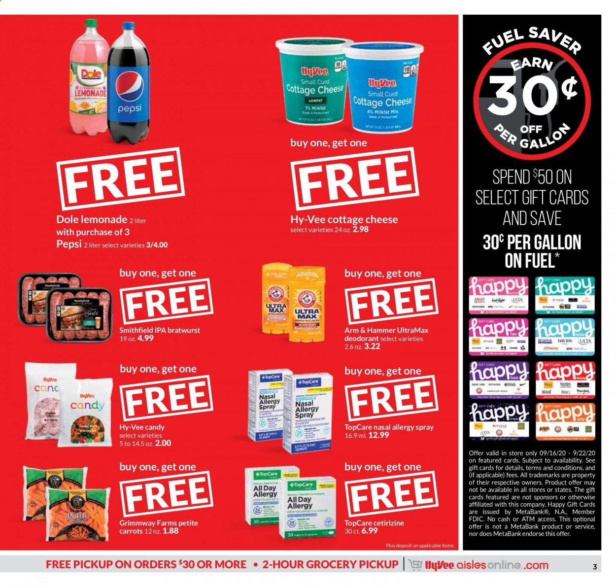 Hy-Vee (IA, IL, KS, MN, MO, NE, SD, WI) Weekly Ad September 16 to September 22