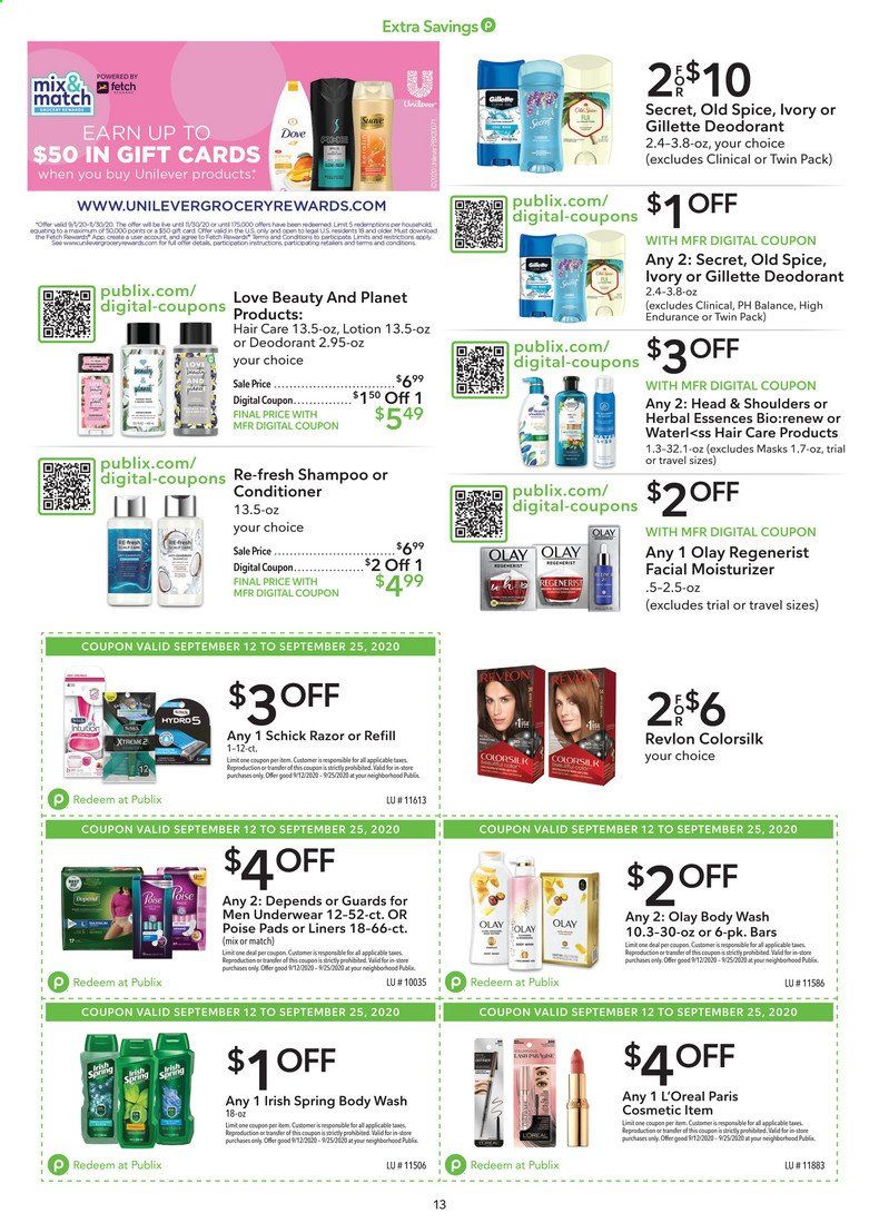 Publix Weekly Ad September 12 to September 25