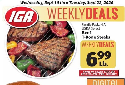 IGA Weekly Ad September 16 to September 22