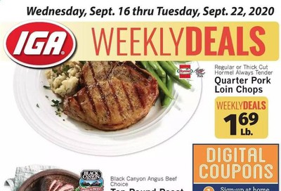 IGA Weekly Ad September 16 to September 22