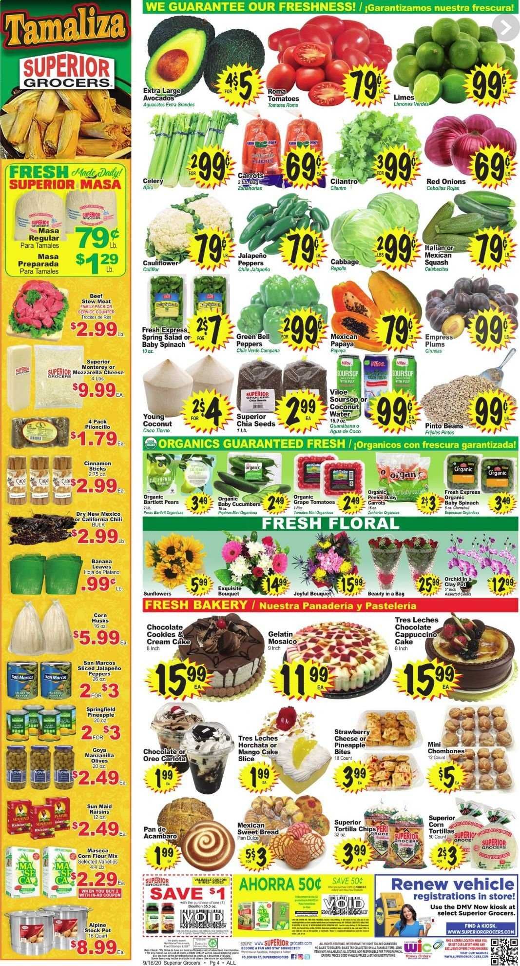 Superior Grocers Weekly Ad September 16 to September 22
