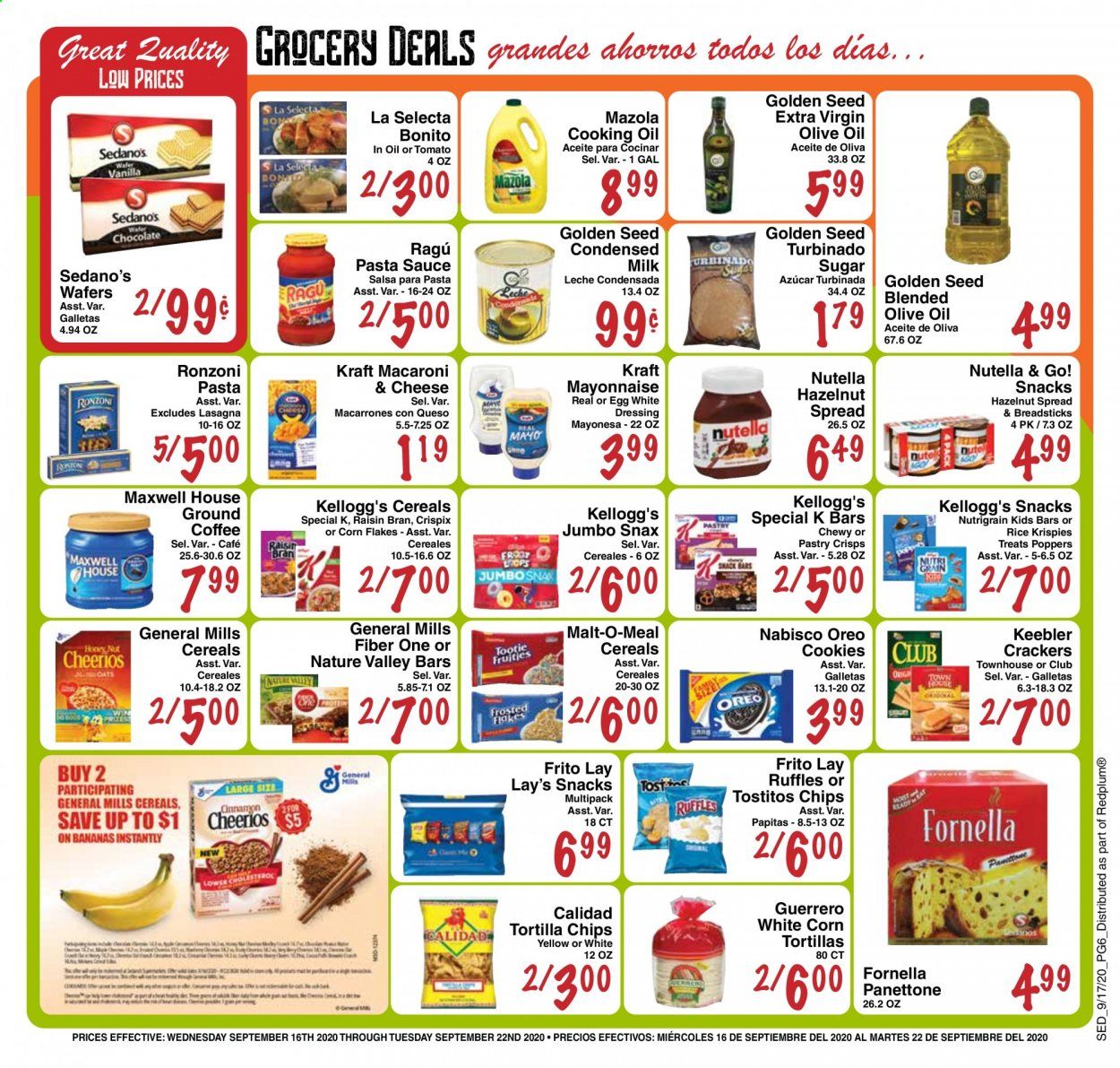Sedano's Weekly Ad September 16 to September 22